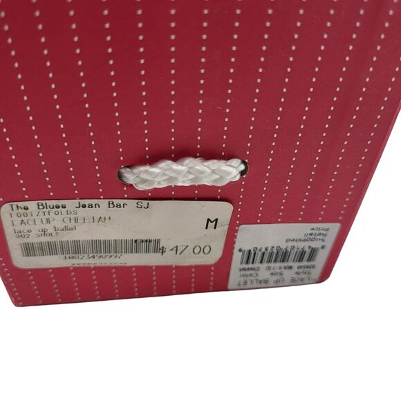 Footzy Folds Lace Up Cheetah Leopard Print Ballet Flat Fold Shoes Womens 6.5-7.5 - Picture 7 of 11